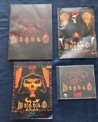 Diablo 1 CD-ROM (Top Zustand) + Diablo I & II + Lord of Destruction 3 Handbücher