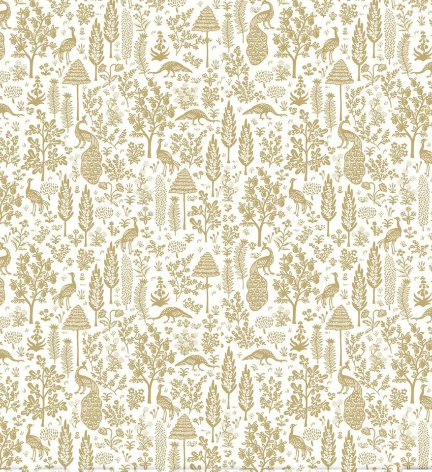 Rifle Paper Gold And White Wallpaper from Anthropologie  - Image 3 of 4