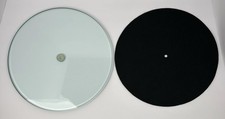 Vintage Systemdek IIX Turntable Glass Platter w/ Felt Mat OEM Record Player Part