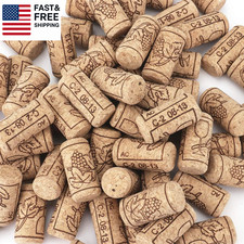100 Pack 8 Natural Wine Corks, 7/8" X 1 3/4" Premium Straight Cork, Wine Stoppe