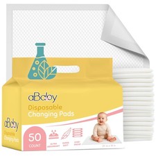 Disposable Changing Pads for Baby 50 Pack Super Soft and Ultra White