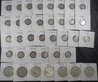 HUGE 90 % SILVER LOT! 15 Mercury & 15 Roosevelt dimes, 2 Franklin & 5 Kennedy's