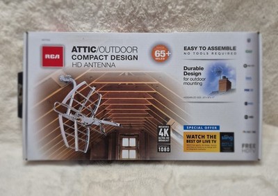 RCA Attic/Outdoor Compact Durable Design Outdoor Mounting HD/Antenna #ANT705Z