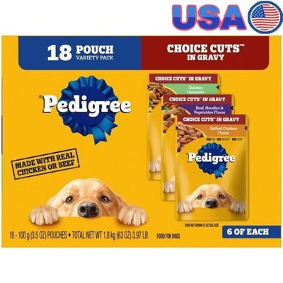 Choice Cuts Gravy Dog Food 18Count Chicken Casserole Variety Pack Wet Meal New