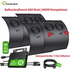 Balkonkraftwerk 960W Komplettset mit 4x240W Flexibles Solarmodule&Wechselrichter