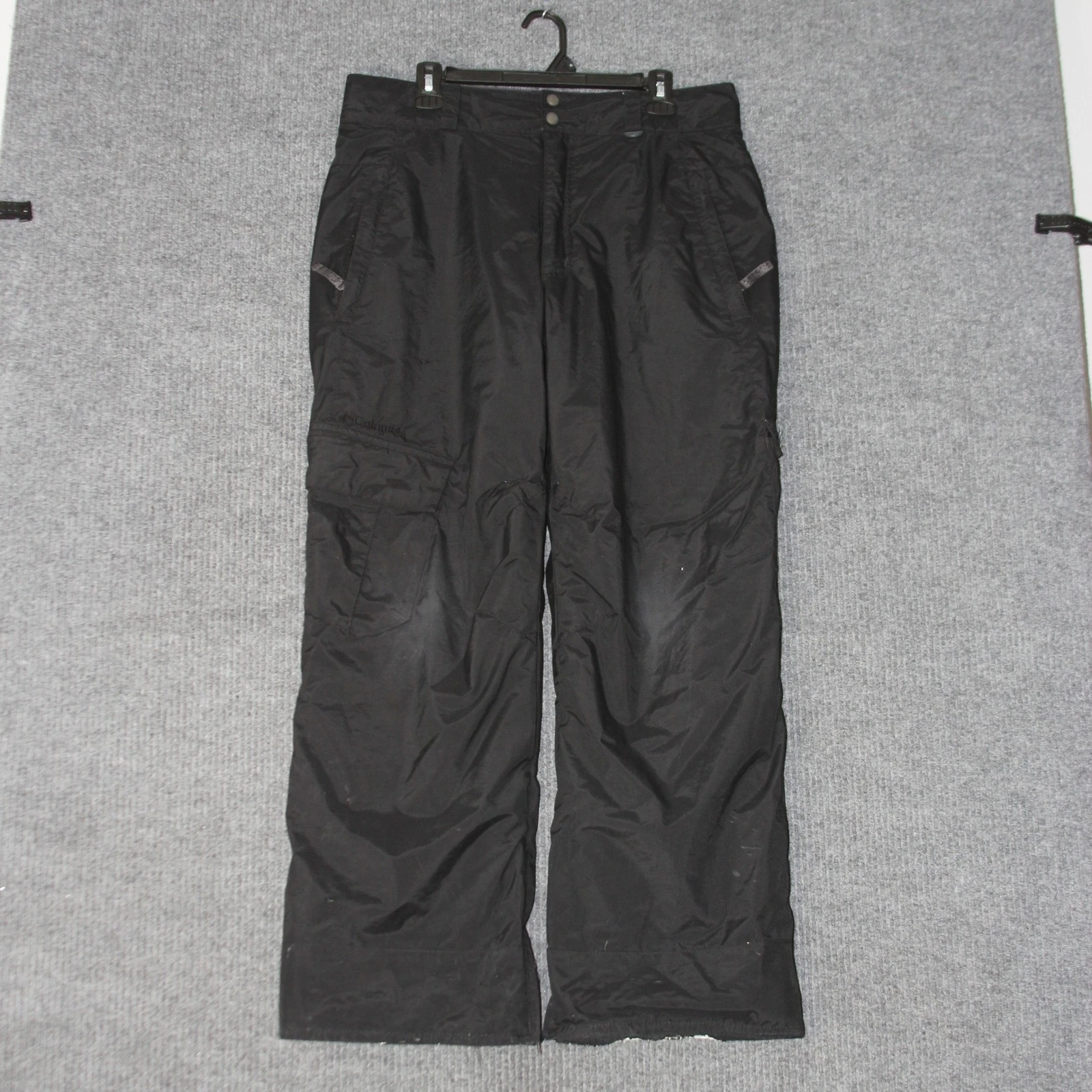 Columbia Snow Pants Mens M Black Omni-Tech Insulated Cargo Ski Snowboard