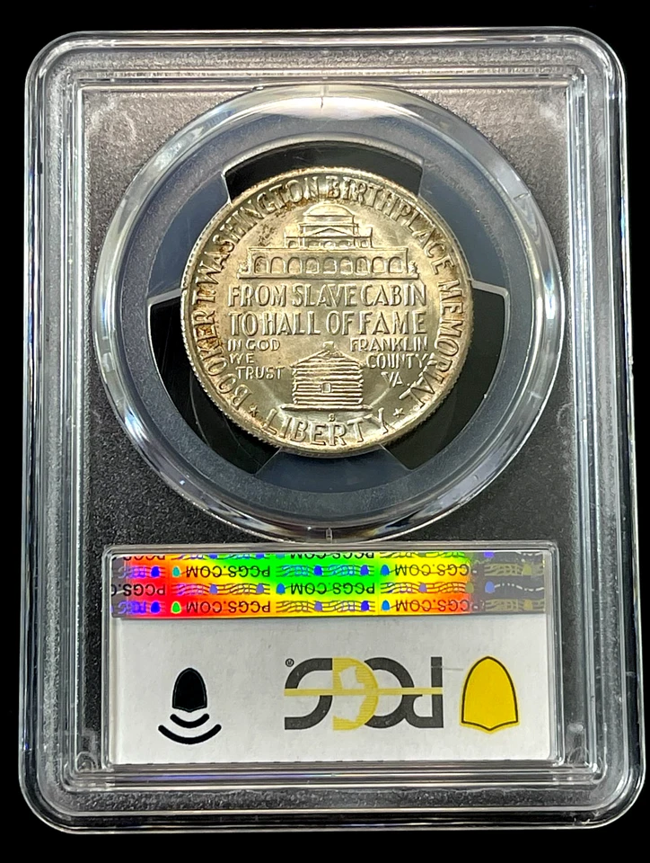 1950-S Booker T. Washington Commemorative Half M PCGS MS66+-(bin37115G) - Image 4 of 4