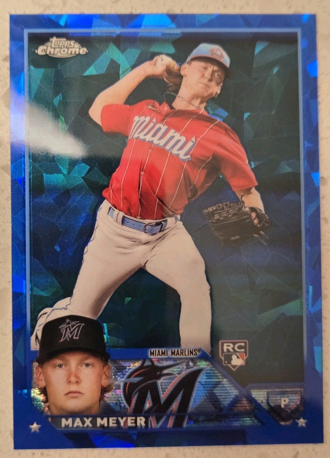2023 Topps Chrome Sapphire Edition Max Meyer #388 Rookie Miami Marlins  Gophers
