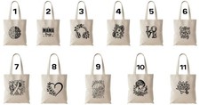 Personalised Tote Bag Floral Inspirational Gift Cotton Shopping Bag