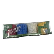 ThinkGeek Build On Brick Shot Glasses New