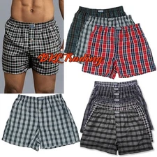 3-12 Pack Men's Boxers Underwear Pack Cotton Boxer Shorts Assort Size S-3XL Lot