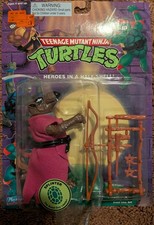 1988 TMNT Splinter Action Figure Playmates Original Series Soft Head MOC Vintage
