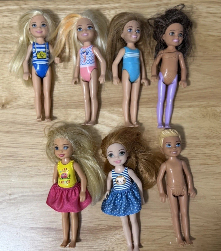 Set Of 7 Chelsea Dolls- Barbie Mattel