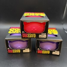 Nee-Doh COOL CATS Sensory Stress Relief Squeeze Ball Toy Anxiety Fidget Lot of 3