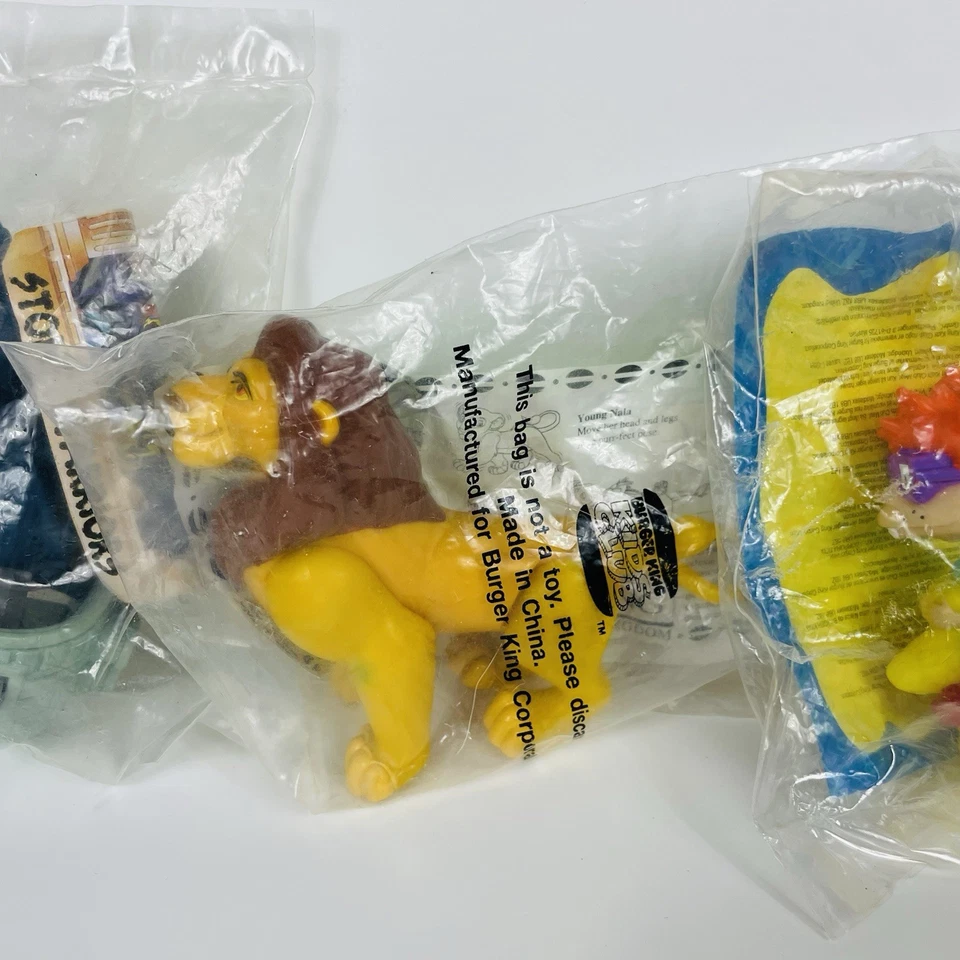 3 винтажных игрушки для детского питания 90-х Burger King лот товаров MIP Rugrats Gargoyles Lion King - Изображение 3 из 4