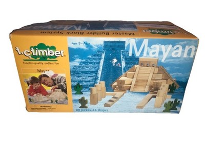 T.C Timber Toys Building Blocks System Mayan Temple 80 Pieces