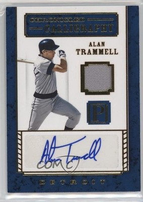 2016 Pantheon Chronicled Calligraphy Gold 19/25 Alan Trammell Auto HOF hn4