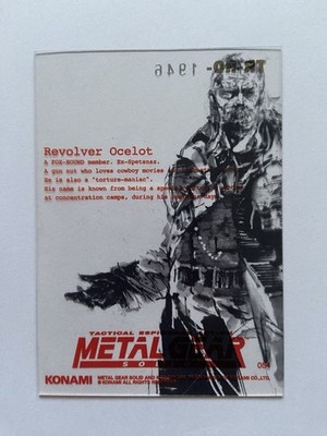 054 Revolver Ozelot Metal Gear Solid Trading Card Plastic Back Serial KONAMI