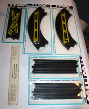 5 NEW TYCO Track 6701 9" Straight 6717 Lane Changer 6705 Curve w Rail NOS MISP