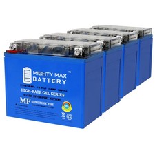 Mighty Max YTX12-BS GEL 12V 10AH Rechargeable SLA Motorcycle Battery - 4 Pack