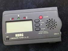 KORG Chromatic Tuner Model CA-30 LCD LED Indicators & Microphone/Jack VGC
