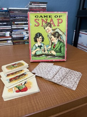 Antique Game of Snap Milton Bradley 40 Cards Complete 1900s Made USA