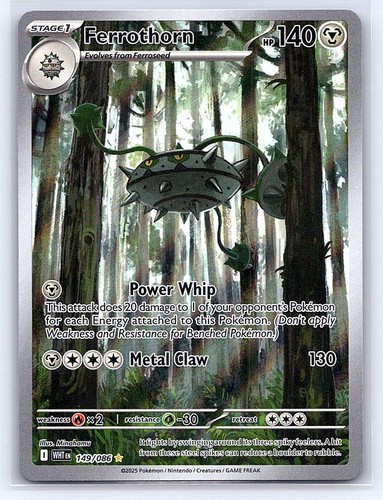 Ferrothorn 149/086 Illustration Rare White Flare Pokemon Holo Near Mint