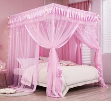 Bed Canopy for Girls,Canopy Bed Curtains Canopy for Bed Drapes,Princess Bed C...