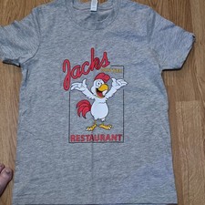 Bella Canvas Youth M 10-12 Gray Jack's Restaurant Chicken Graphic Tagless Tee