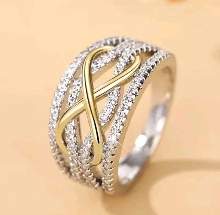 Minamilist Ring Edelstahl Verstellbar. Geschenk. Unendlichkeit Ring. Gr.55 - Bild 4 von 4