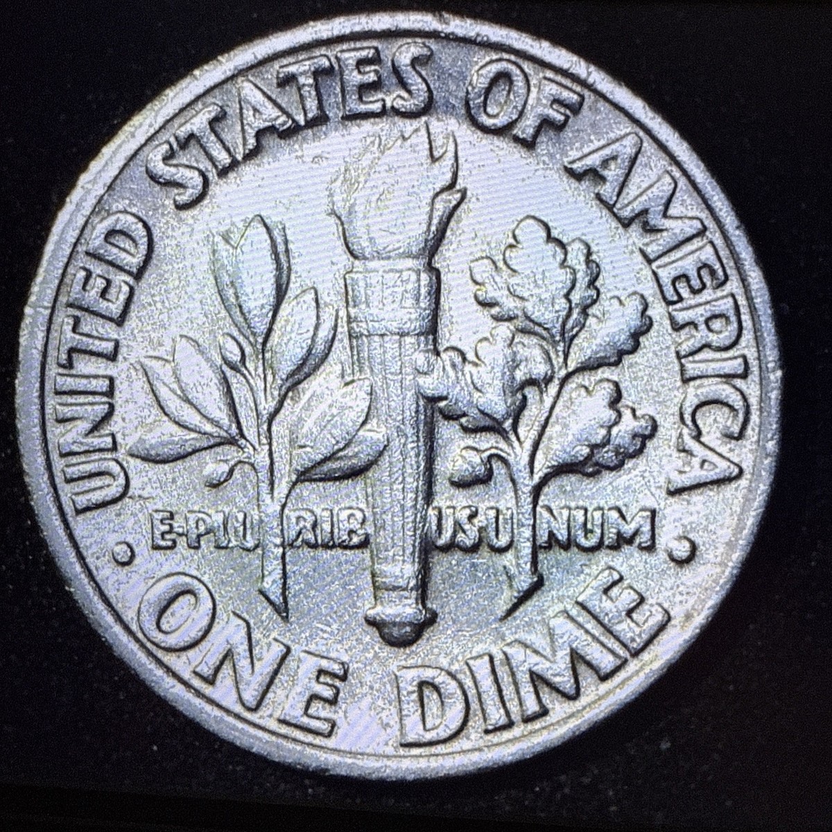1984 P Dime Broad Struck Off Center Obverse/Reverse Wide Rim