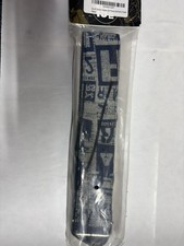 19music blue denim graphic art print guitar strap