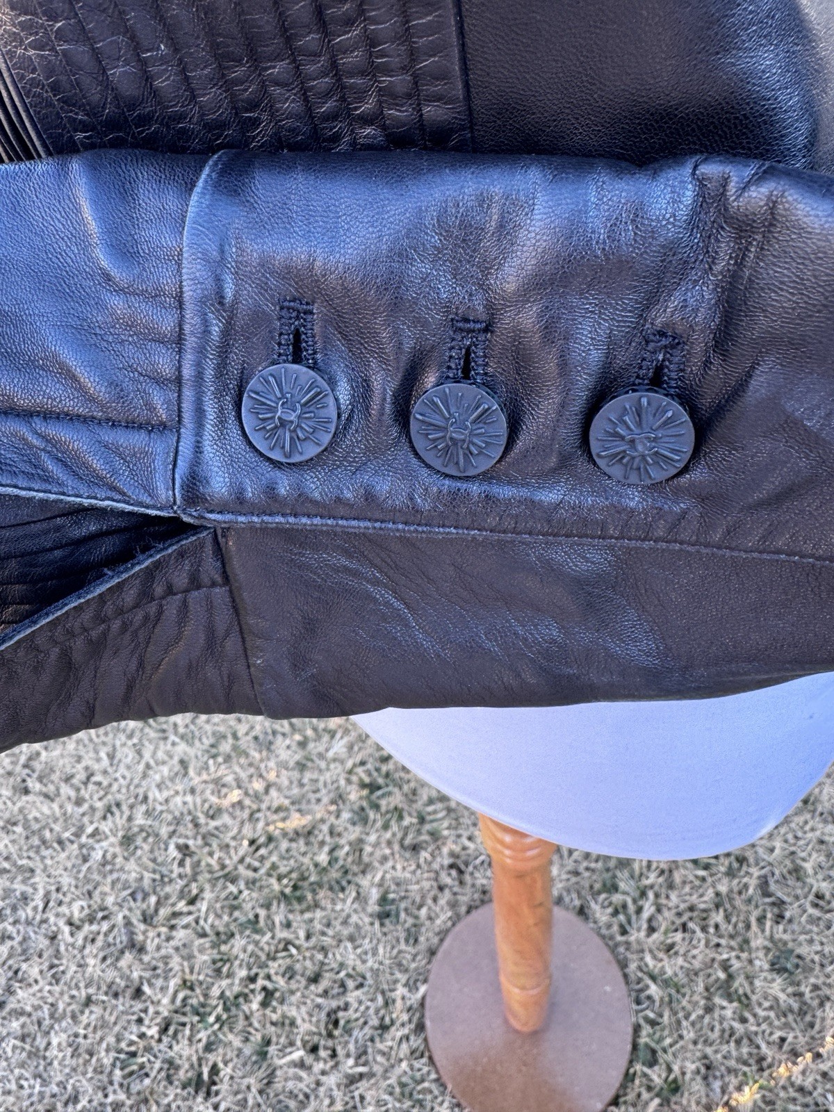 Chanel Black Lambskin Leather Jacket Sz 34/US 2 XS Ruffle Collar Excellent SEE! thumbnail 5