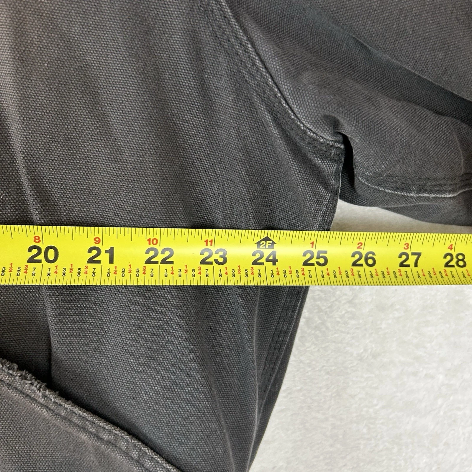 WALLS Hooded Distressed Dark Brown Zip Up Duck Canvas Work Jacket Men L Sun Fade image 10