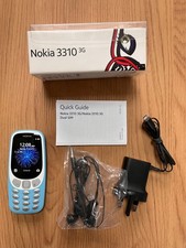 Nokia 3310 3G Locked 02 Network Pay As You Go (2018) Light Blue Hardly Used