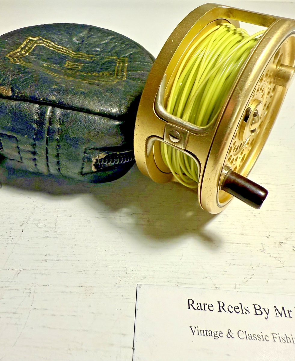Classic Hardy Gold Sovereign 7/8 Fly Reel with Leather Case
