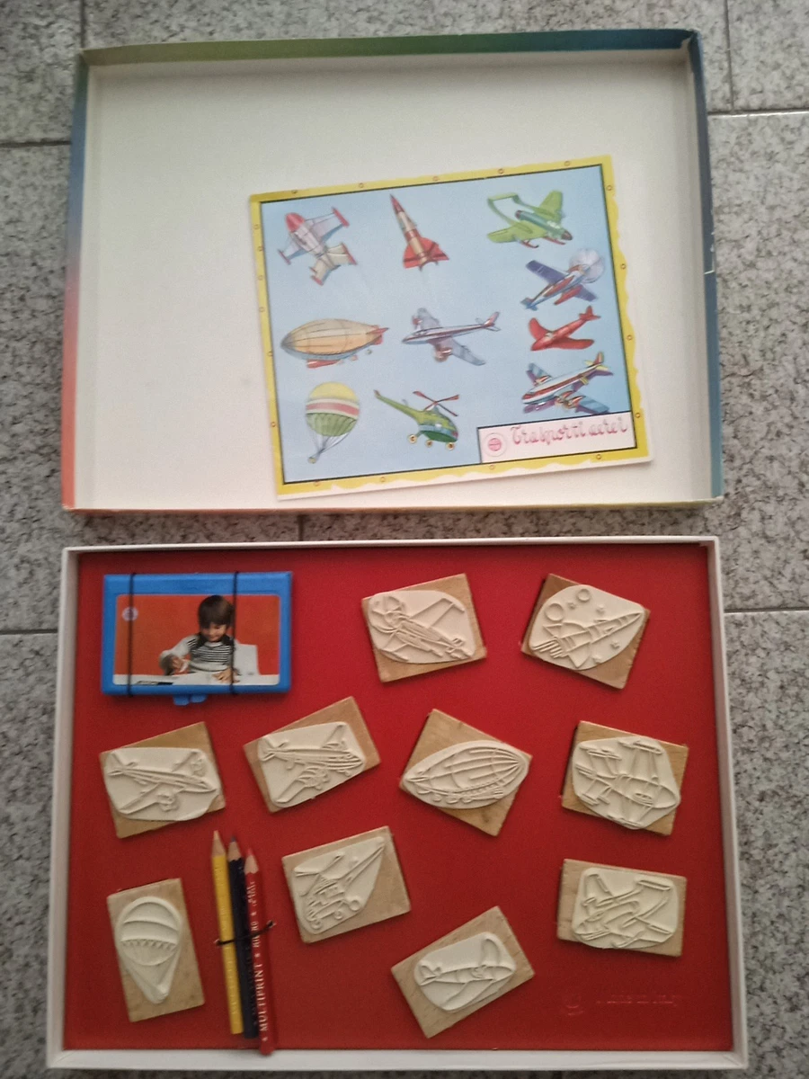 Multiprint 18965 Set Creativo Per Bambini Con 4 Timbri, Inchiostro Lavabile, 60 Pennarelli Giotto Turbo Color, Sticker E Album