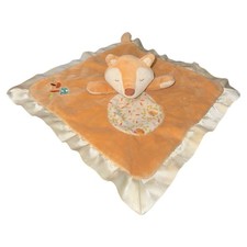 Douglas Baby Fox Lovey Security Blanket Blankie Lovie Orange Plush Mushrooms