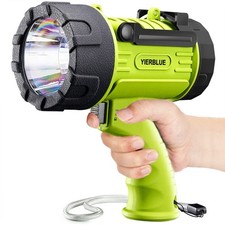 Rechargeable Spotlight Flashlight with 2000,000 High Lumen LED, IP67 Waterpro...