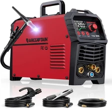 TIG Welder 200A, High Frequency 110v/220v Dual Voltage TIG/Stick/A...