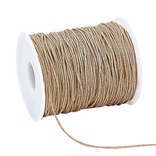 100 Yards Waxed Cotton Cord Thread Beading String Waxed Craft 1mm Burlywood