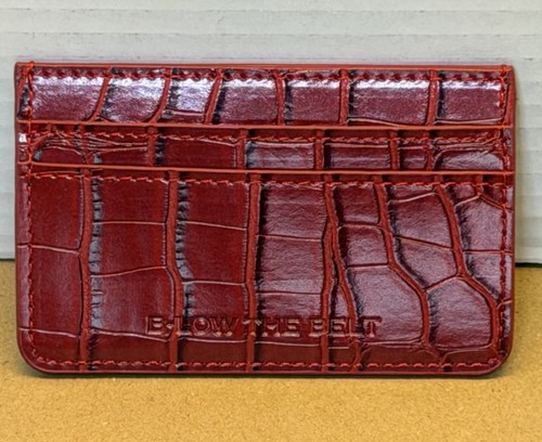 Neu ohne Etikett B-LOW The Belt Los Angeles rot Krokodillederimitat Kartenetui Geldbörse Geschenk - Bild 1 von 5