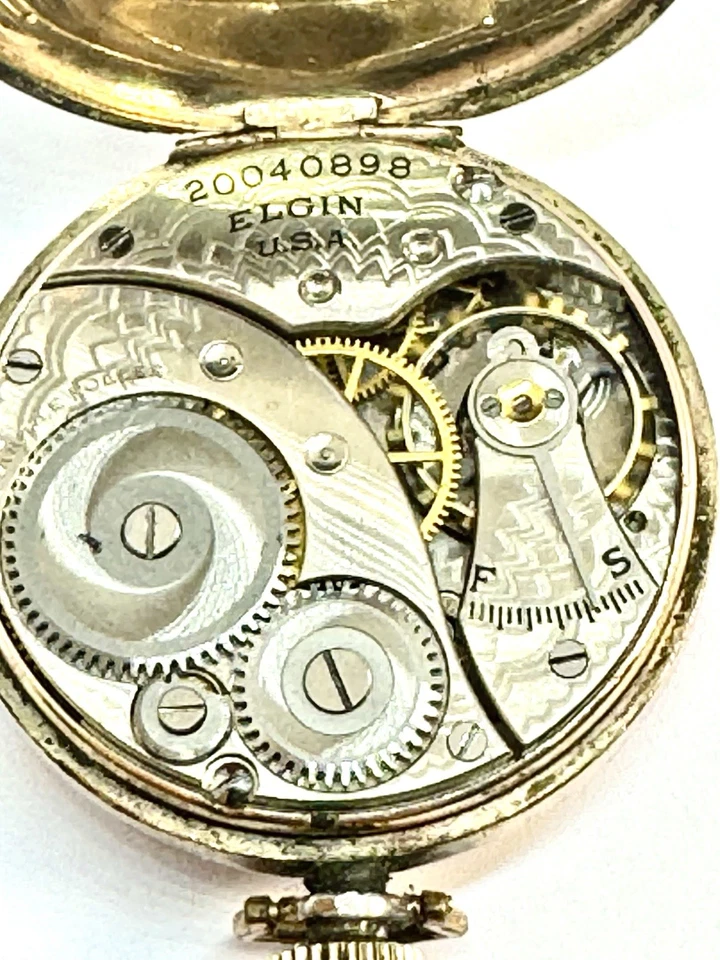 1918 Elgin Size 3/0 Working Ladies Pendant Pocket Watch Grade 418 Double Roller - Image 3 of 4