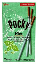 Palitos de galleta Pocky Mint - fusión clásica de chocolate (paquete de 5)