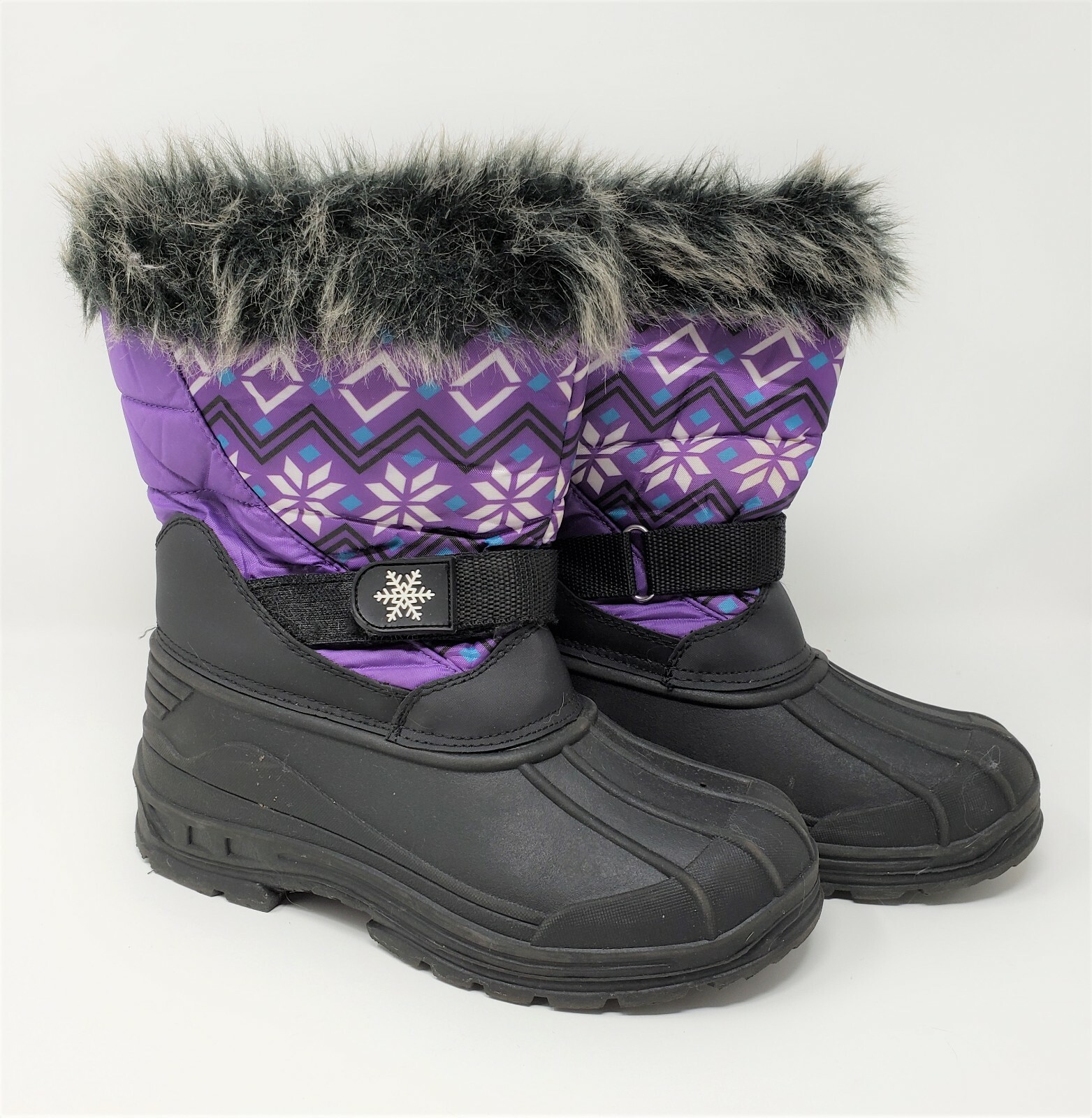 Black Insulated Winter Boots - Size 