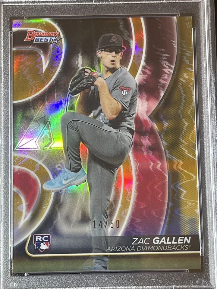Zac Gallen RC 2020 Bowman’s Best Gold Refractor /50 Rookie Card PSA 10 GEM MINT - Image 2 of 4