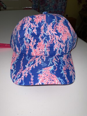 Lilly Pulitzer Run Around Hat in print multi sink or swim NWT RARE! Lilly Pulitzer NWT Run Around Hat Cumulus Blue Blooming  main image 3