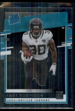 2020 Panini Chronicles Clearly Donruss Rated Rookie James Robinson RC