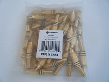 50 Pack New Gold RG59 RCA Female Lead Audio Solder Connector with Flexible Tail