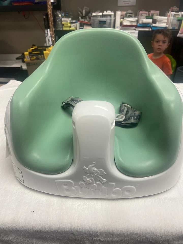 Bumbo Bebé/Niño Pequeño Altura Ajustable 3 en 1 Antideslizante Multi Asiento Verde Blanco Foto 3 de 3
